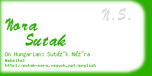 nora sutak business card